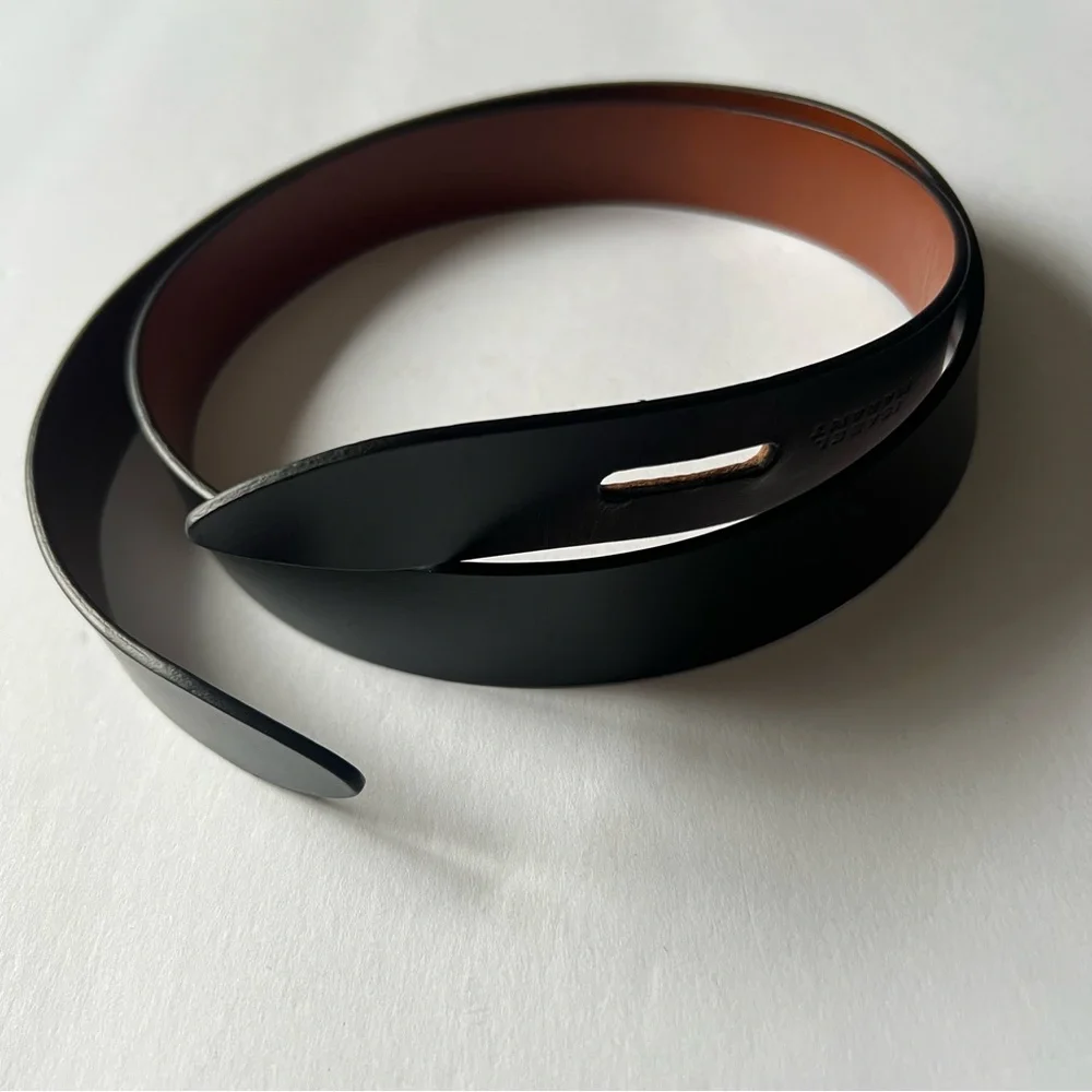 Isabel Marant Reversible Black and Brown Leather Knot Belt